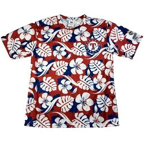 Mens Texas Rangers Shirt XL Hawaiian Tropical Fox Sports Baseball Kloanz AOP